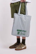 Tote bag Mount Fuji rayada de algodón ANALOGE